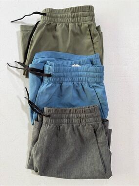 3 pair Drawstring Waist Shorts Olive, Blue, Gray Old Navy Boy’s Size Medium (8)